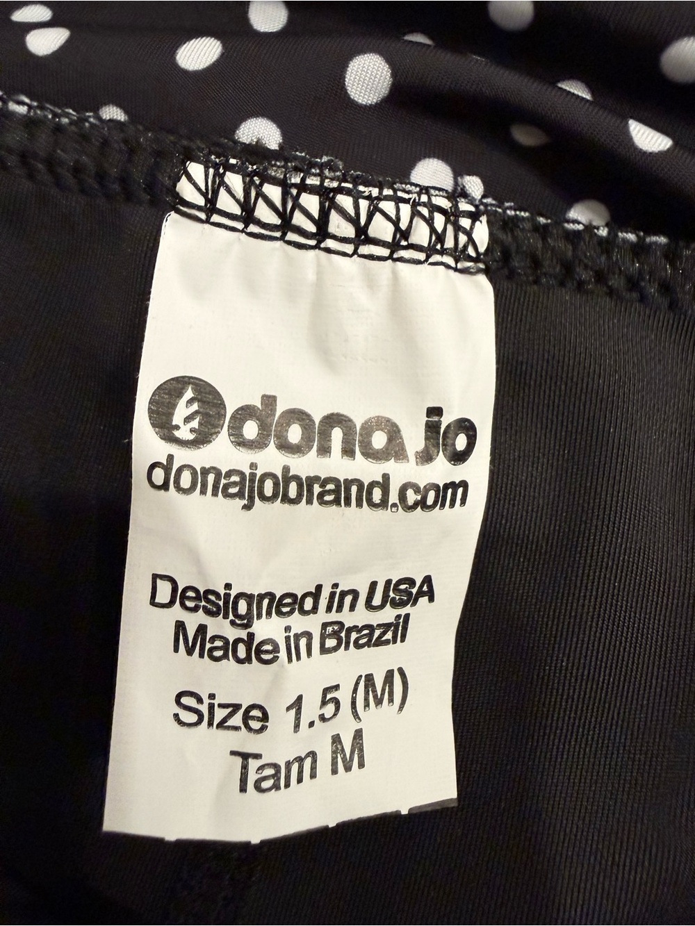 NWT‼️Dona Jo “JoJo” Athletic Skort -1.5 (Med) Black Polka Dot - Picture 7 of 10